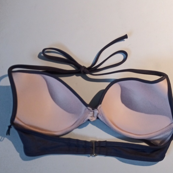 34B Shade & Shore Women's Wire Bikini Top - Purple Steel - Picture 3 of 7